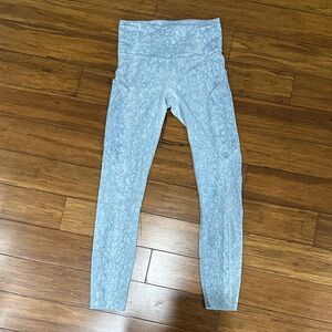 Lululemon Athletica Light Blue Textured Leggings